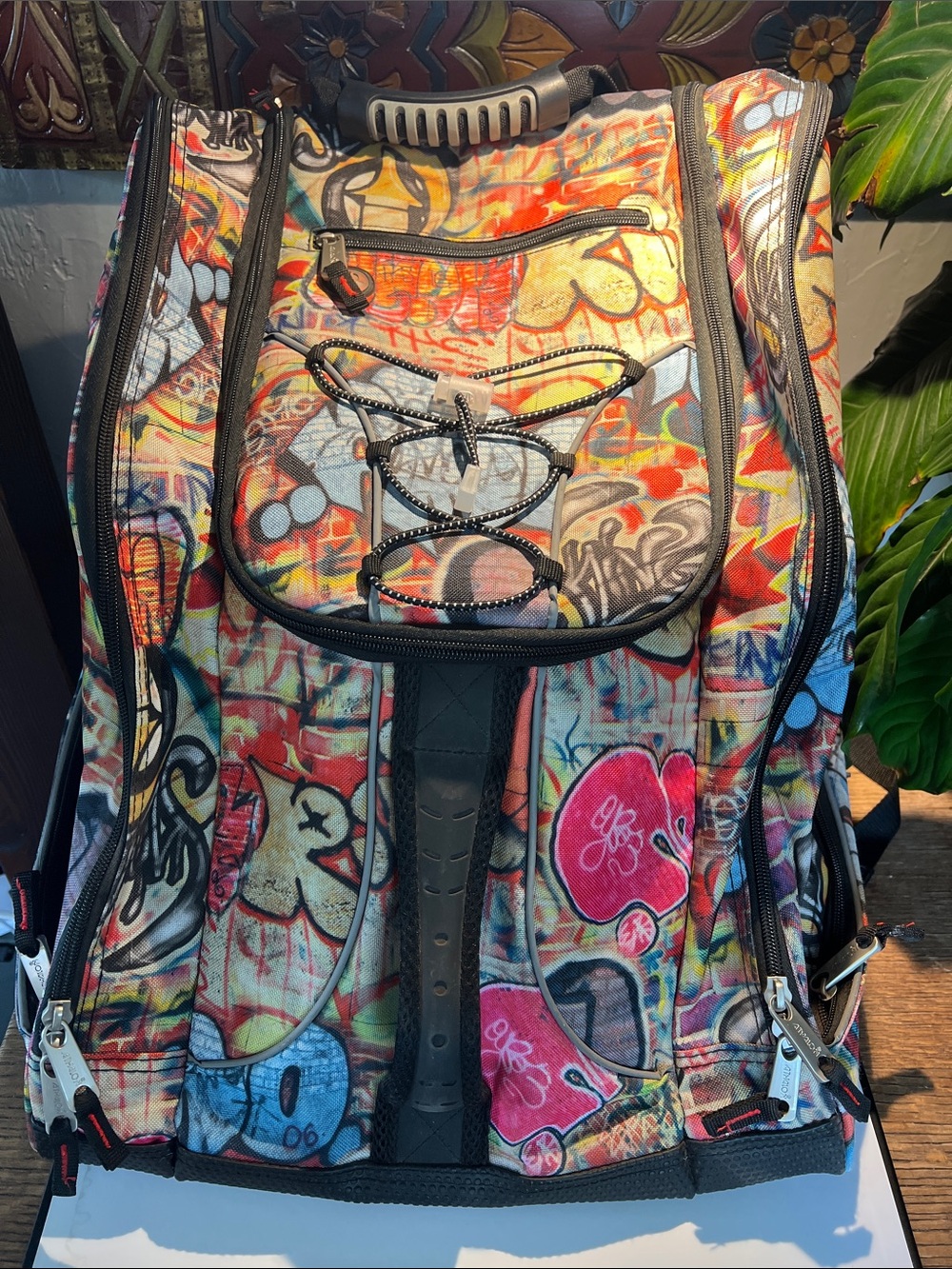 ATHALON EVERYTHING BOOT BAG Graffiti Print  Backpack — Multicolor UNISEX